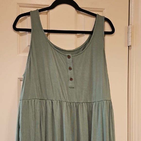Torrid Green Sleeveless High-Low Midi Dress - Picture 3 of 10